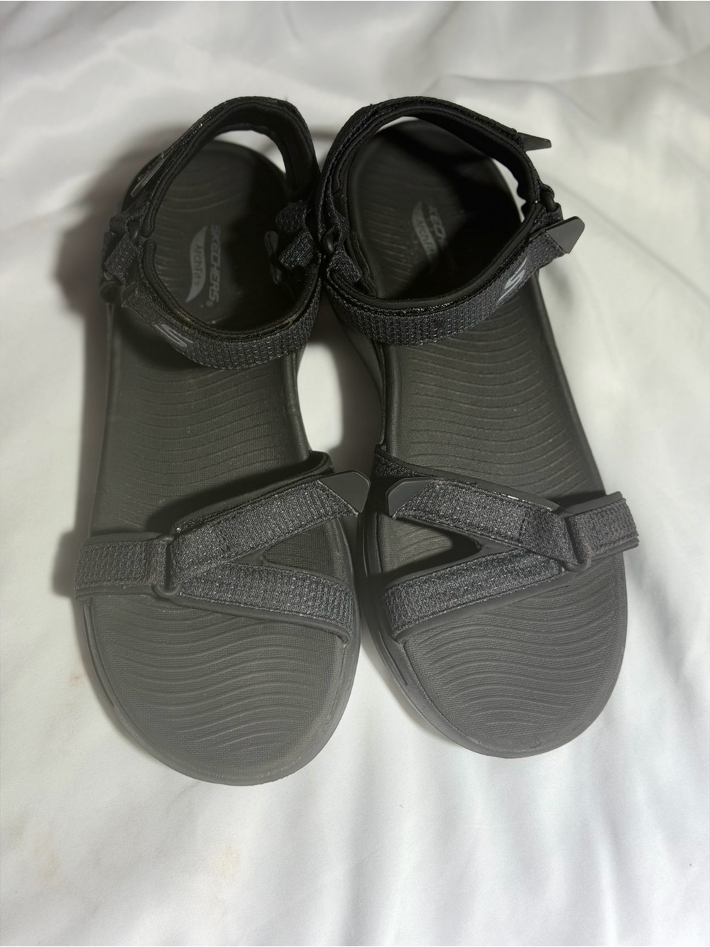 Skechers Men's Black Adjustable Strap Sandals